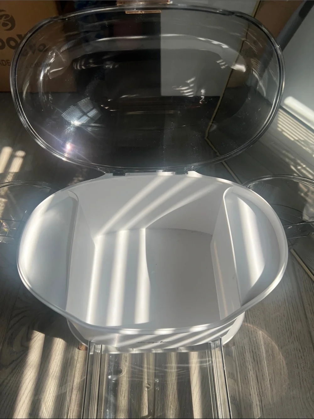 Clear & White Cosmetic Organizer with Drawers